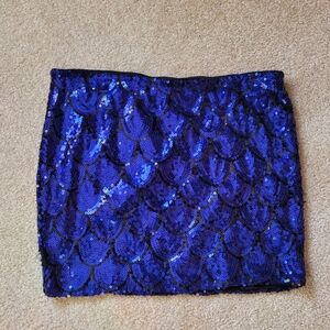 Royal Blue Sequin Skirt